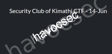 Security Club of Kimathi CTF