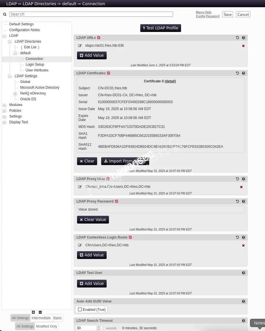 Fries Website PWM Login Success Editor 1