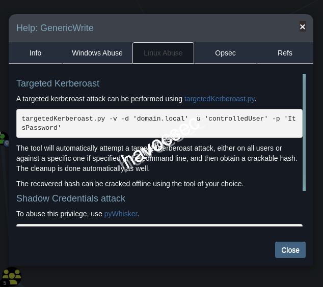 Hercules Website Bloodhound Legacy natalie.a genericwrite bob.w