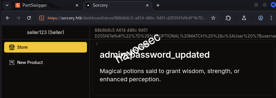 Admin Password Updated